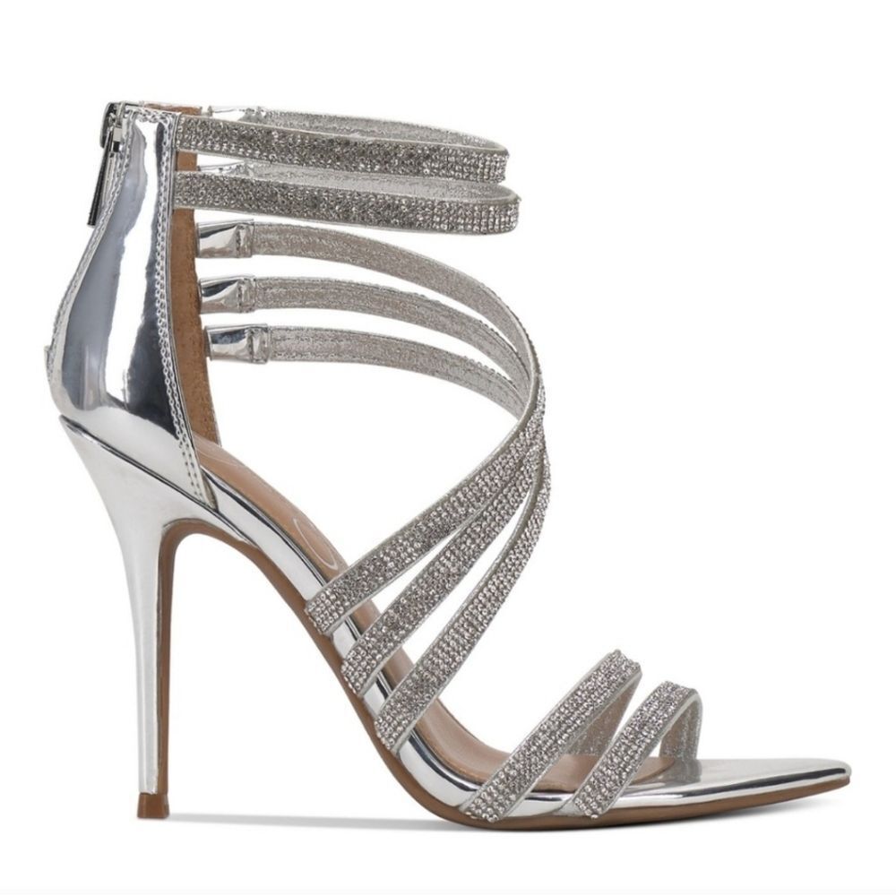 BRAND NEW JESSICA SIMPSON RHINESTONE ELEGANT STRAPPY HEELS SANDALS R3